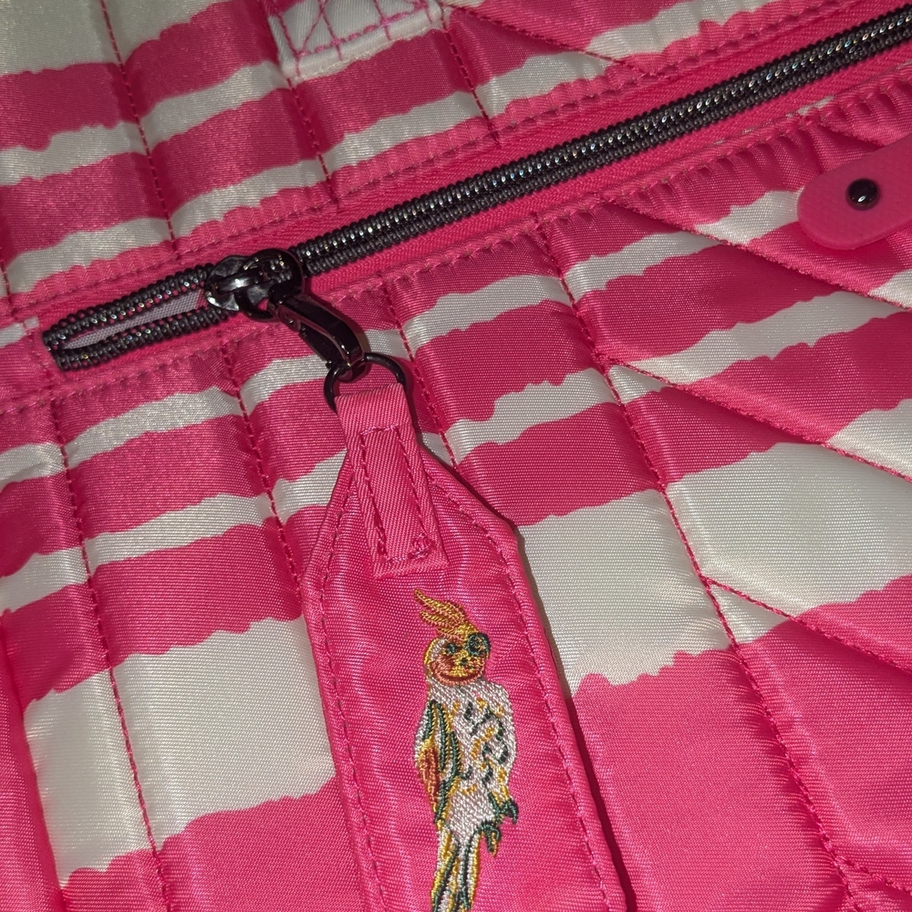 Lug Pink and White Striped Women's Bag - Picture 2 of 4